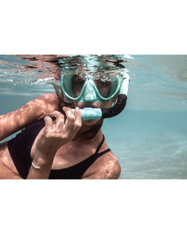 Combo Cressi Musa & Scilla Dry: Máscara y Snorkel (Aqua green) - Image 7